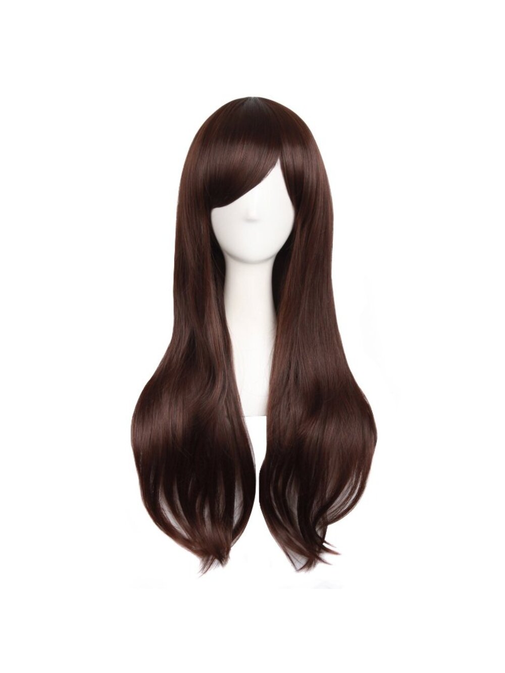 Women's Dark Brown 28" 70cm Long Curly Ends Costume Cosplay Modern Hair Wig